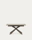 Mesa extensible Atminda porcelánico y patas de acero acabado gris 160(210)x90 cm