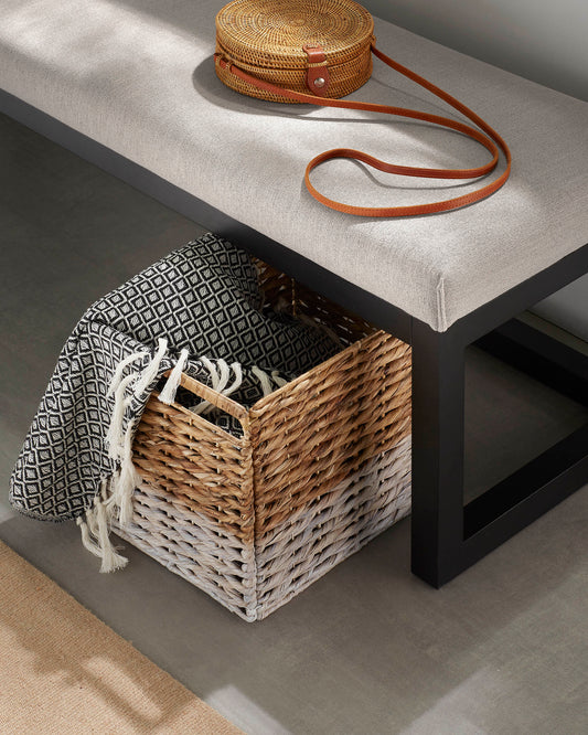 Banquette Loya gris 128 cm