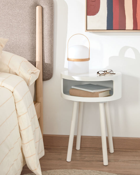 Table d'appoint Kurb B blanche Ø 40 cm