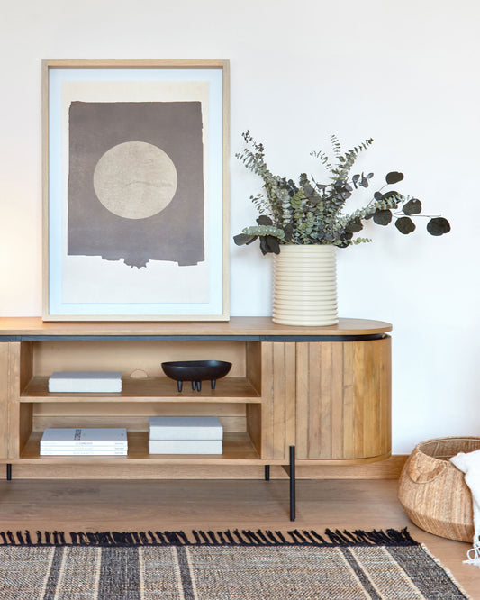 Cuadro Naira círculo negro 60 x 90 cm