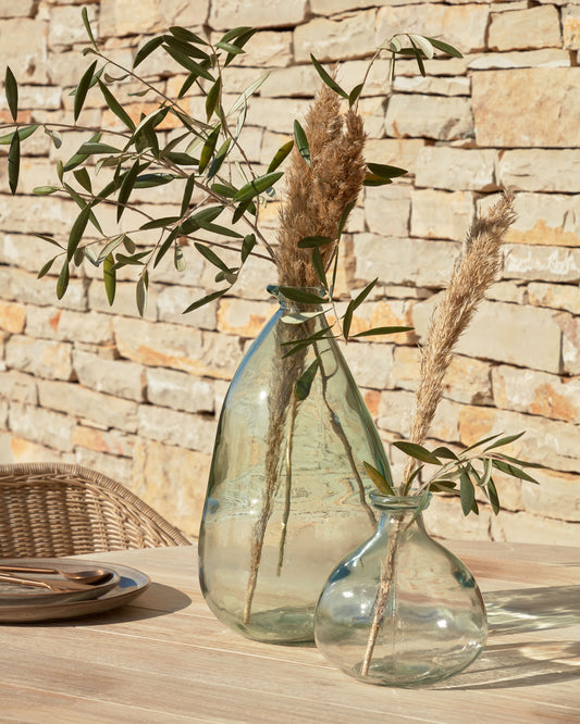 Gerro Brenna de vidre transparent 100% reciclat 36 cm
