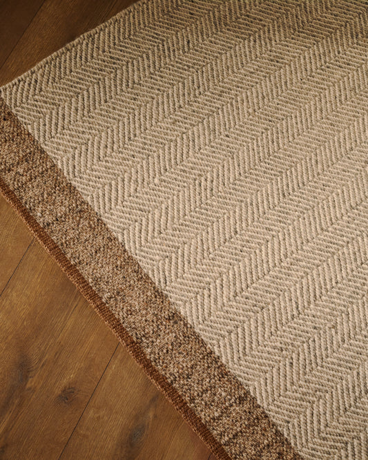 Catifa Nifelia jacquard de llana beix 200 x 300 cm