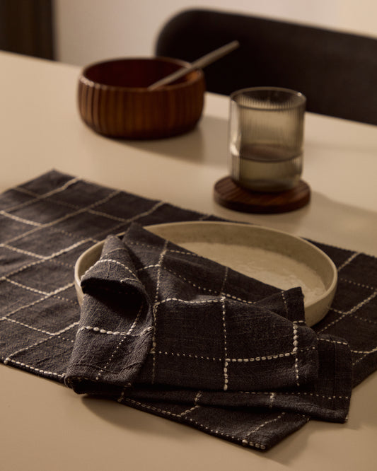 Set Ersen de 2 tobillos 100% algodón negro