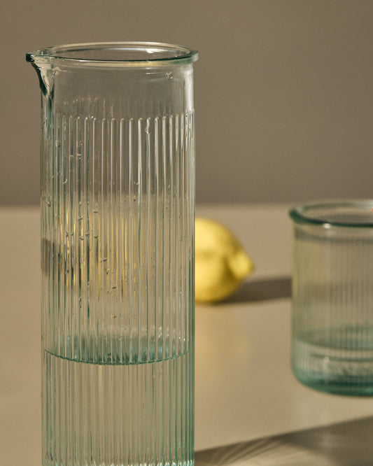 Pichet Milma en verre recyclé transparent