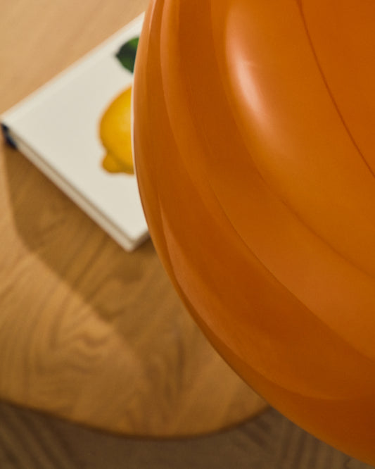 Lámpara de techo Reig de cristal naranja Ø 38 cm