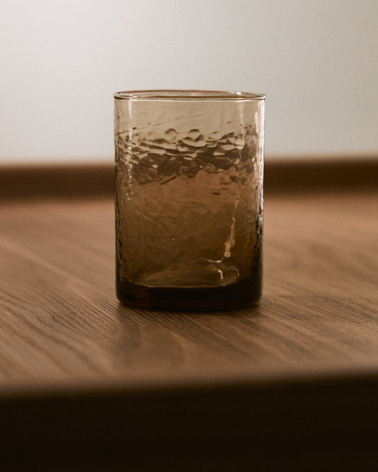 Vaso Obila de vidrio reciclado marrón