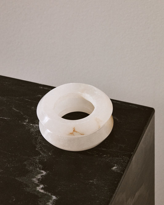 Set Noreli de 2 anillos de tobillo de alabastro