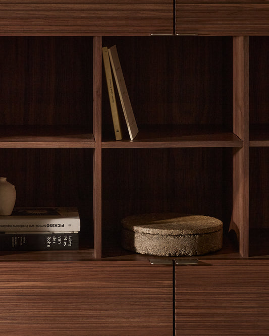 Caja decorativa Mirani de piedra Ø 23 cm