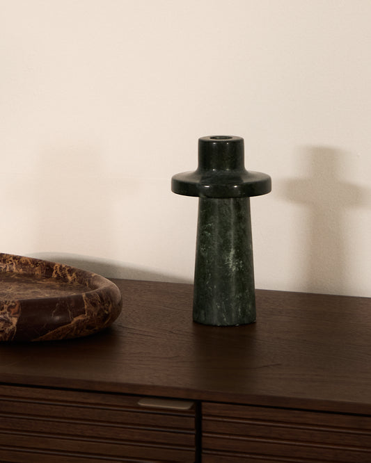 Candelabro Zalvori de mármol verde 18 cm