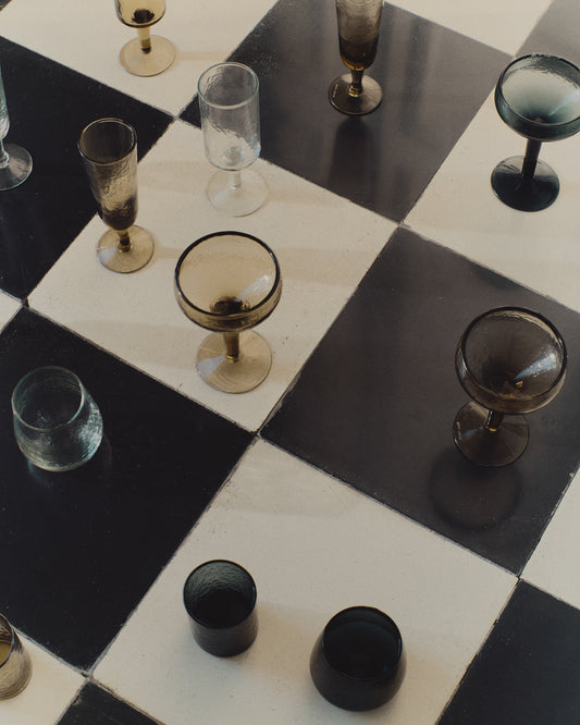 Vaso Sileia de vidrio reciclado marrón