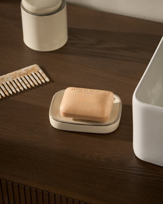 Jabonera Noris de gres esmaltado crudo
