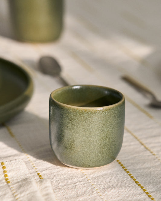 Taza Uilo de cerámica verde