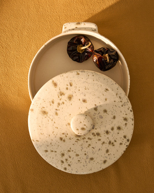 Font per a forn Convia de ceràmica blanc i marró 46 cl