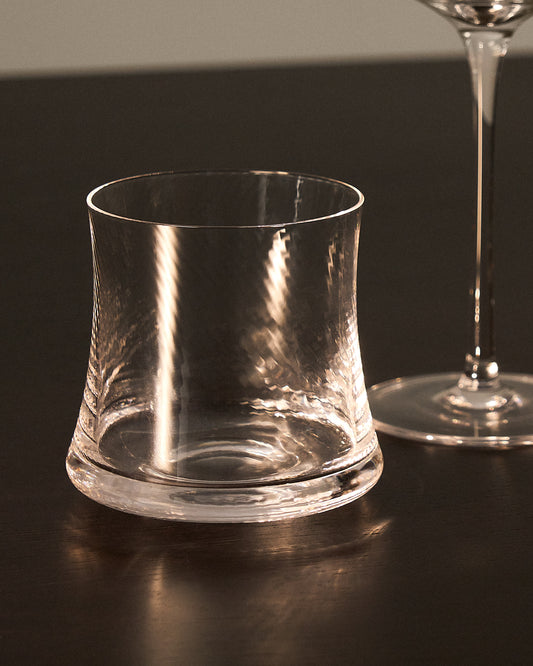 Got Alori de vidre transparent amb relleu 34 cl