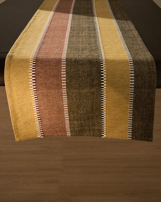 Camí de taula Irasa de cotó multicolor 50 x 150 cm