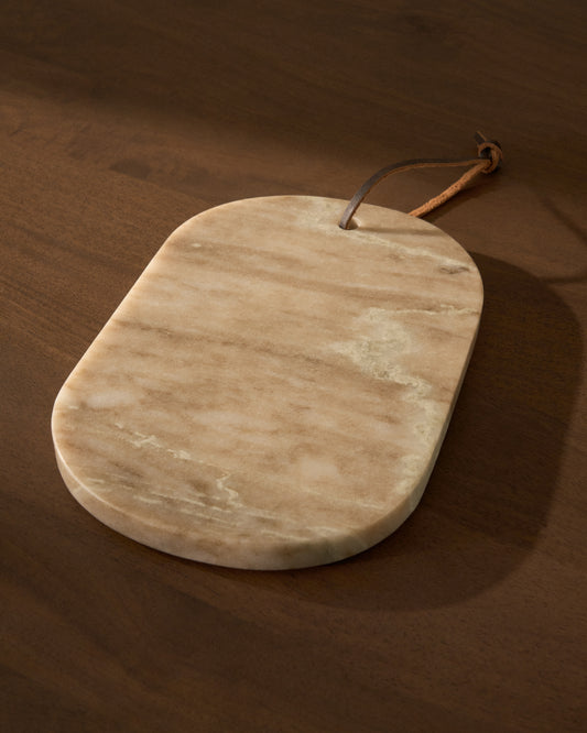 Taula de servir Nolvet de marbre beix 23 x 15 cm