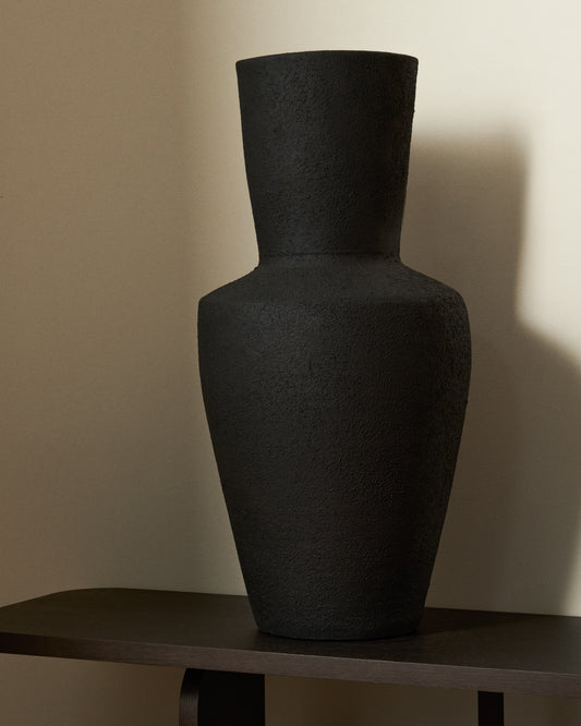Gerro Nerun de terracota negre 72 cm