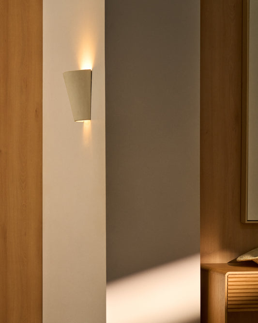 Aplic de paret Ceren de ceràmica blanc 21 cm