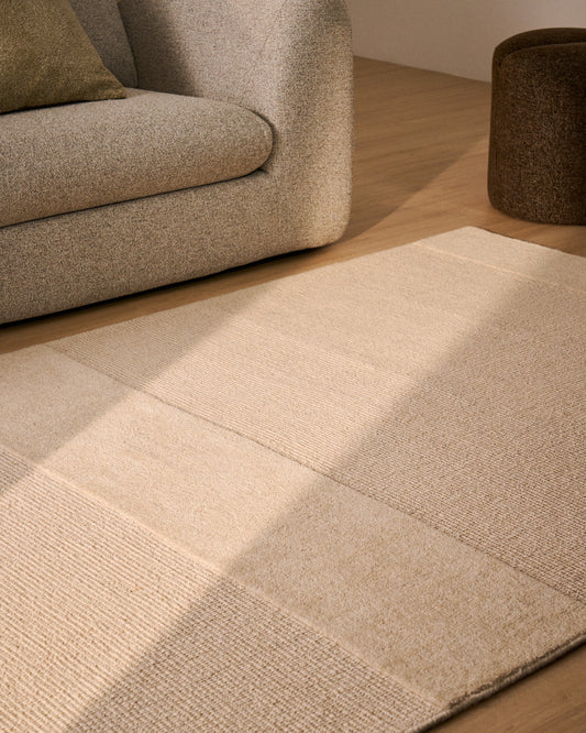Tapis Esola en laine beige 200 x 300 cm