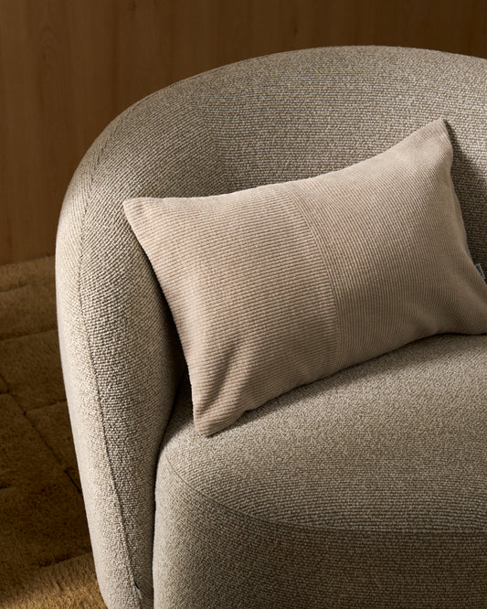 Funda de cojín Seliria de pana beige 30 x 50 cm