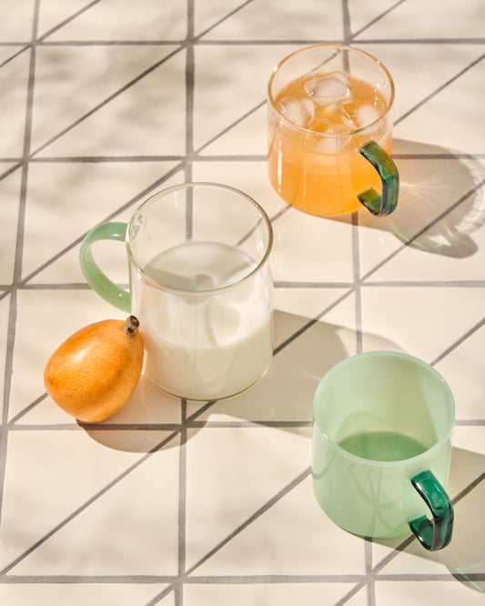 Taza Micla de vidrio verde