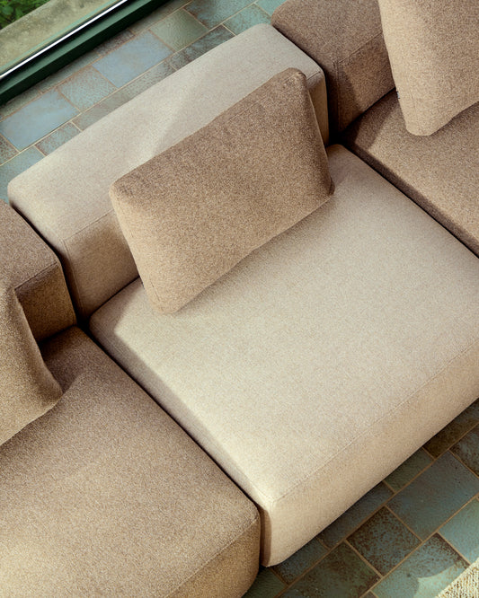 Coussin Blok en chenille marron 40 x 60 cm