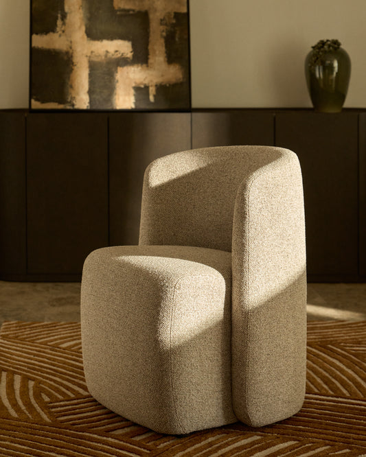 Silla Corvena de chenilla beige FSC Mix Credit
