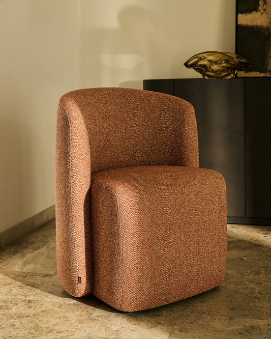 Silla Corvena de chenilla terracota FSC Mix Credit