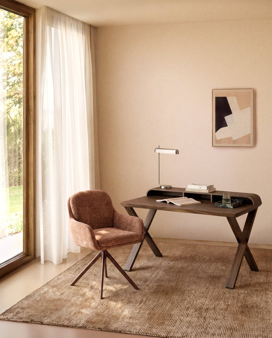 Bureau Dilare en placage de noyer 120 × 85 cm
