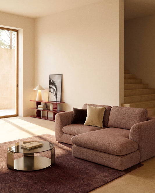 Sofà Vera 3 places amb chaise longue esquerra terracota 232 cm FSC Mix Credit