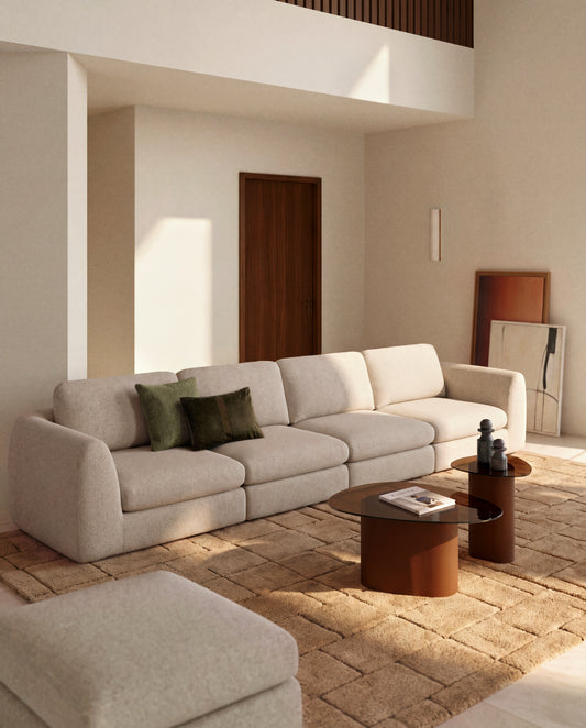Canapé Vera 6 places beige 410 cm FSC Mix Credit