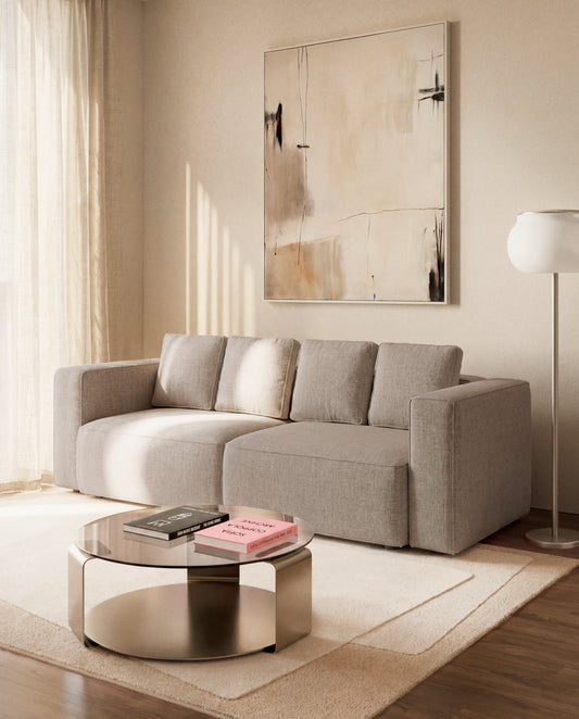 Sofá cama Marela 3 plazas beige 236 cm FSC Mix Credit