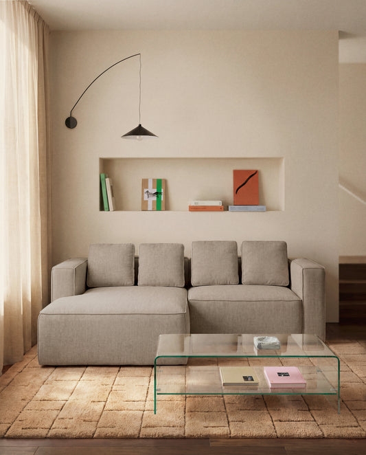 Table basse Burano en verre 110 x 55 cm