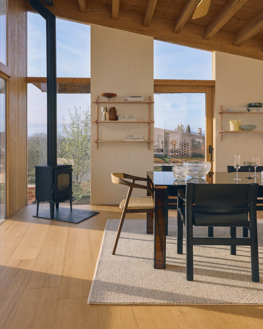 Estantería modular Sitra 3 baldas madera maciza roble acabado natural 90cm FSC Mix Credit