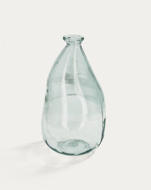 Gerro Brenna de vidre transparent 100% reciclat 36 cm