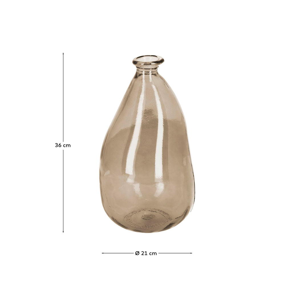 Gerro Brenna de vidre marró 100% reciclat 36 cm