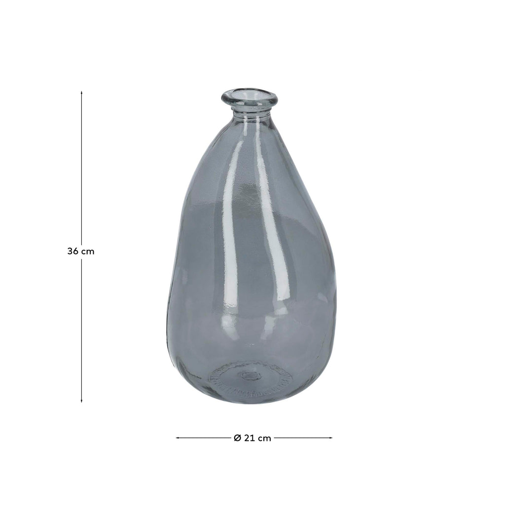Gerro Brenna de vidre blau 100% reciclat 36 cm