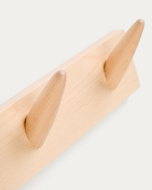 Penjador de paret Natane 3 ganxos fusta bedoll