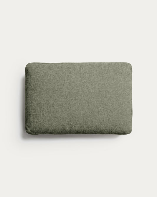 Coussin Blok en chenille vert mousse 40 x 60 cm