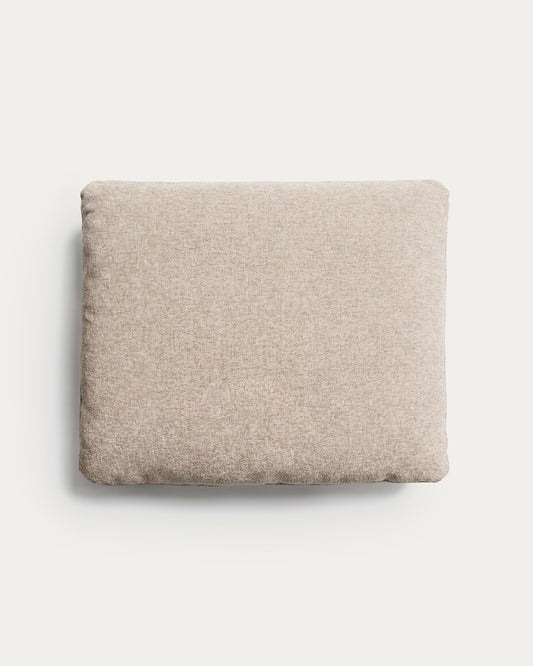 Coussin Blok en chenille beige 50 x 60 cm