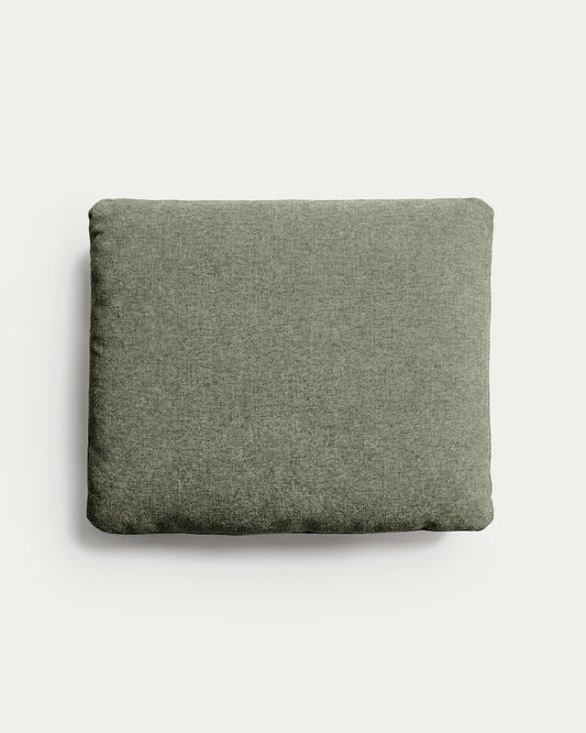 Coussin Blok en chenille vert mousse 50 x 60 cm
