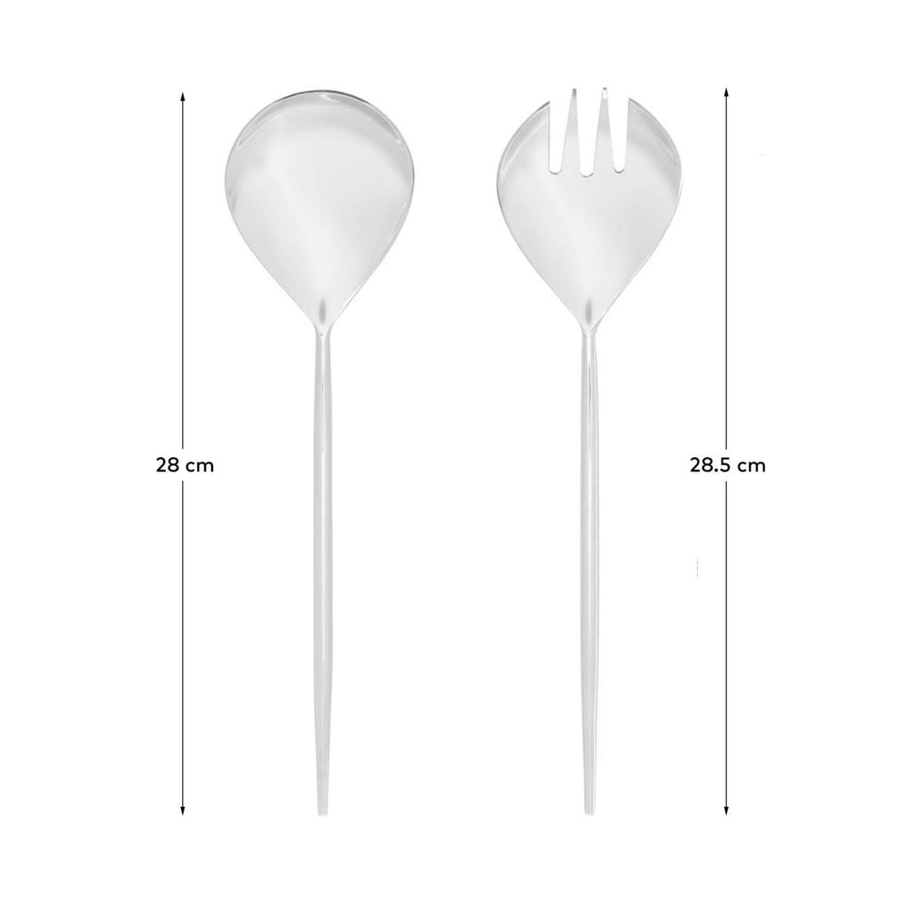 Siete Crisps de 2 cubiertos para ensalada plateado