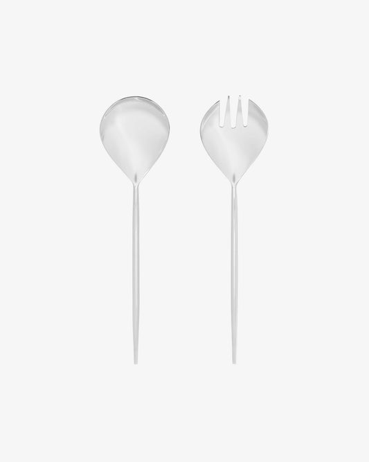 Siete Crisps de 2 cubiertos para ensalada plateado