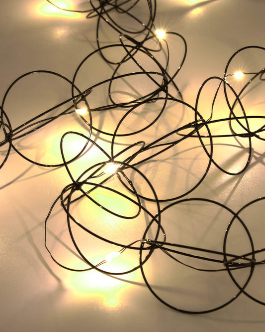 Garlanda Stelly de metall negre 1,9 m