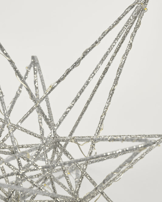 Estrella lluminosa gran Nicoletta platejat