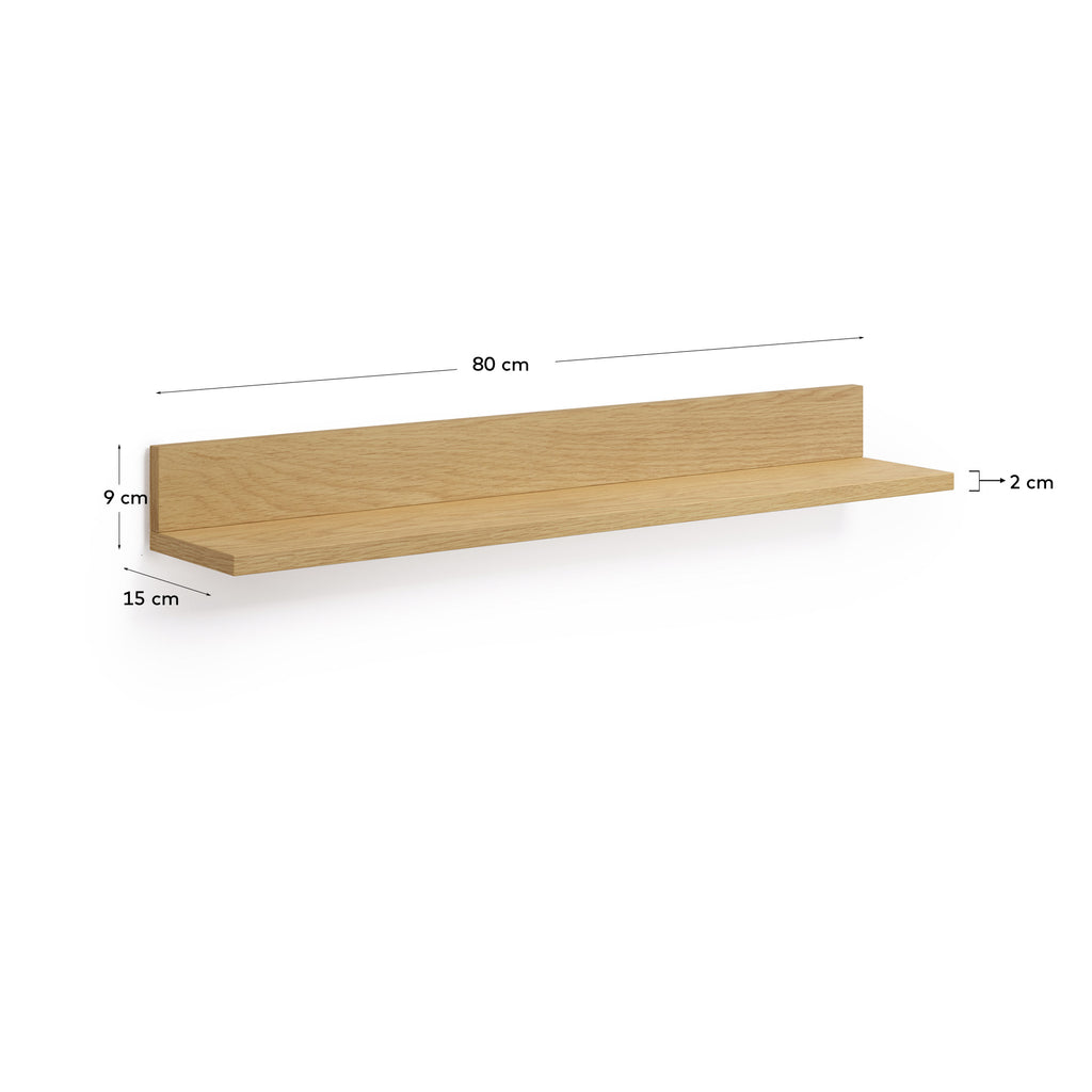 Prestatge Abilen de xapa de roure 80 x 15 cm FSC 100%