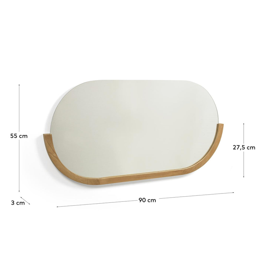 Miroir Rokia en teck 90 x 55 cm