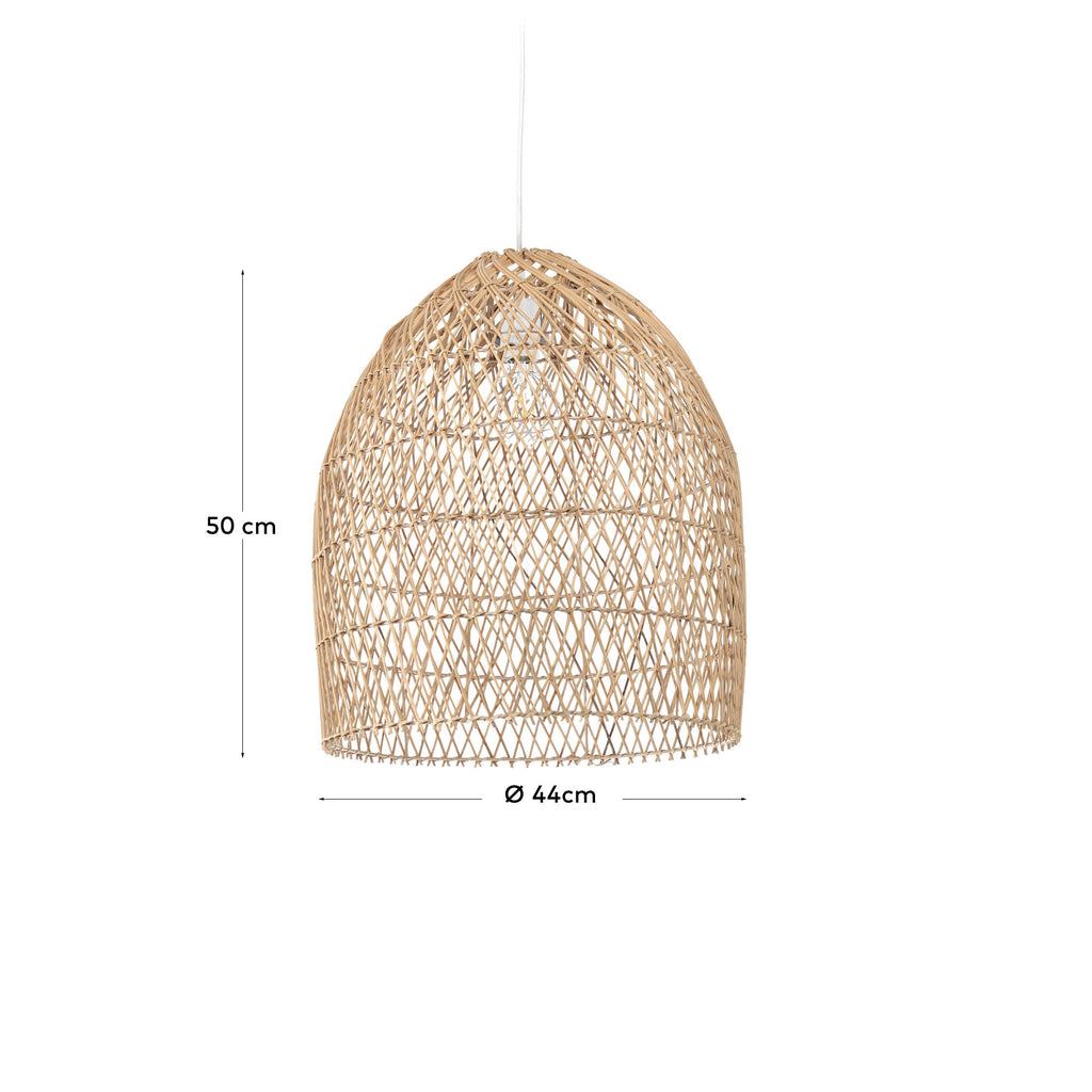 Pantalla llum de sostre Domitila rotang amb acabat natural Ø 44 cm