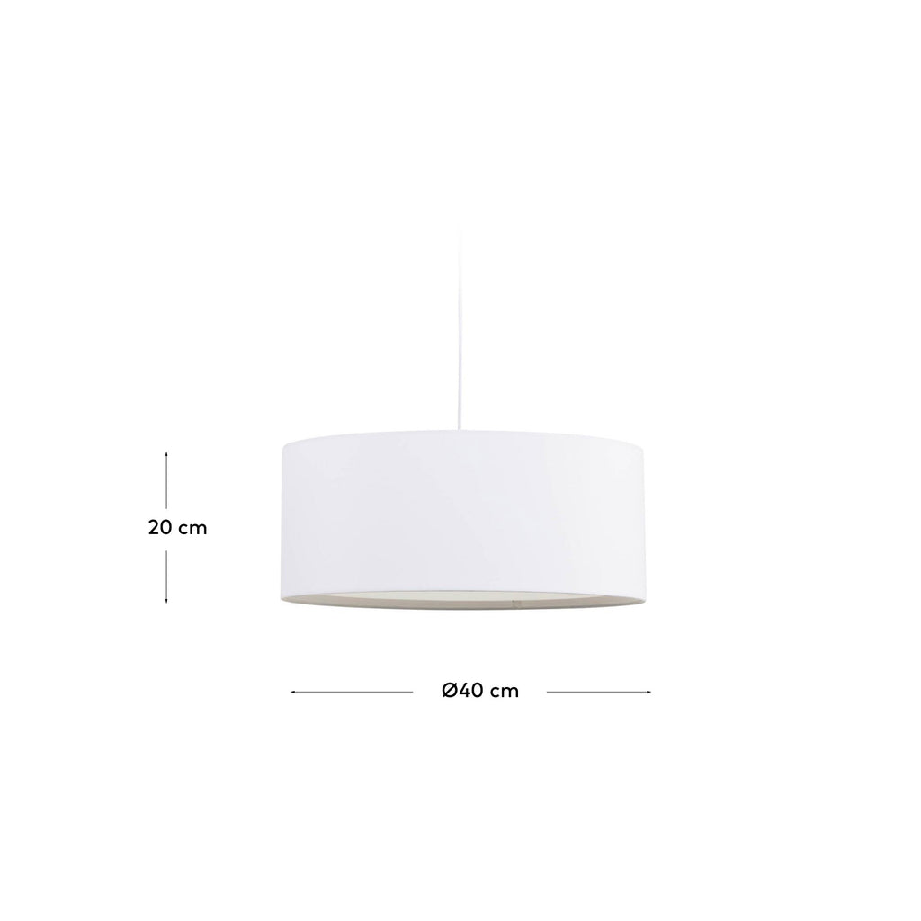 Pantalla para lámpara de techo Santana blanco con difusor blanco Ø 40 cm