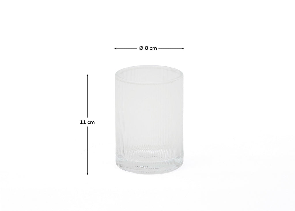 Porta-raspalls Arlem de vidre transparent